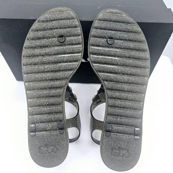 Coach Women's Black Jelly Sandals - Picture 9 of 10
